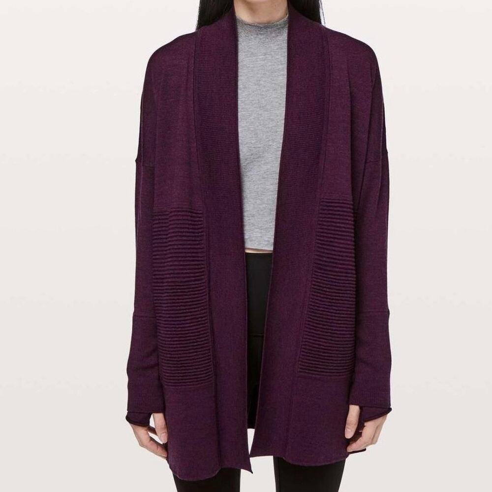 Lululemon Sit In Lotus Wrap Merino Wool Cardigan - Size 6